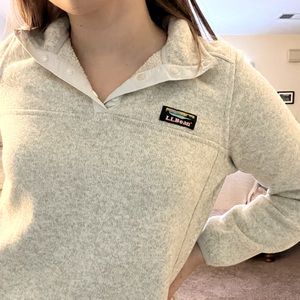 L.L. Bean Sweater Pullover Half Snap
